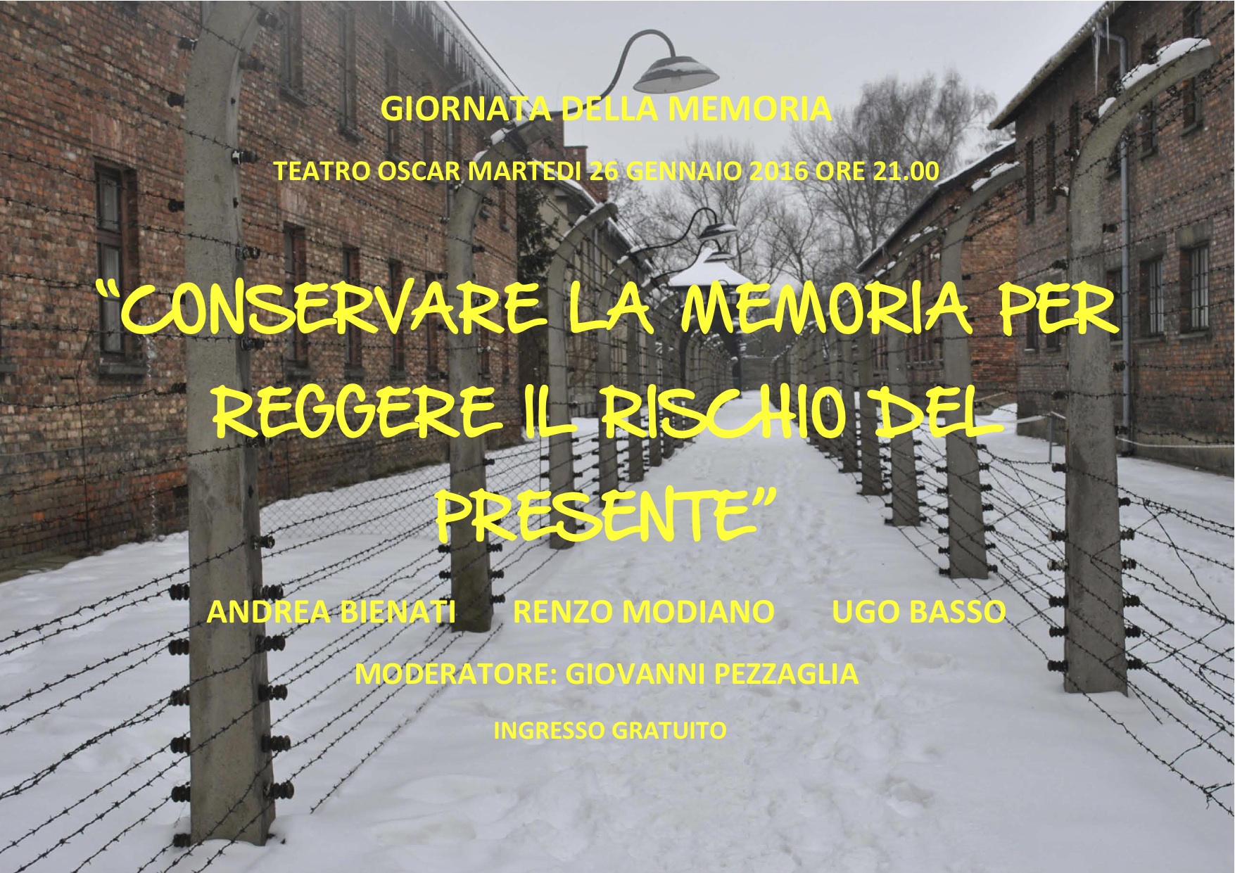 Eventi Del Teatro Oscar Per La Giornata Della Memoria